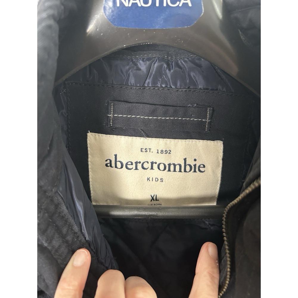 Abercrombie Kids Warm Parka Coat Jacket Navy Size XL - Picture 6 of 13
